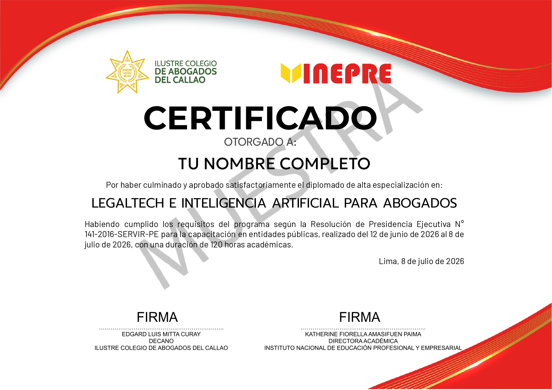 Certificado Anverso